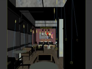 restaurant teahouse cafe drinks clubhouse 92 3D Model