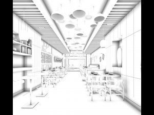 restaurant teahouse cafe drinks clubhouse 93 3D Model