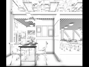 restaurant teahouse cafe drinks clubhouse 94 3D Model