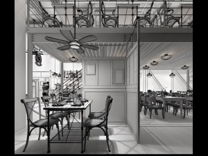 restaurant teahouse cafe drinks clubhouse 94 3D मॉडल