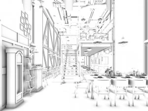 restaurant teahouse cafe drinks clubhouse 94 3D Model