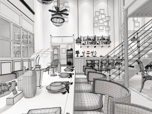 restaurant teahouse cafe drinks clubhouse 94 3D मॉडल
