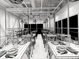 restaurant teahouse cafe drinks clubhouse 94 3D Model