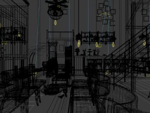 restaurant teahouse cafe drinks clubhouse 94 3D Model