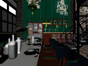 restaurant teahouse cafe drinks clubhouse 94 3D Model