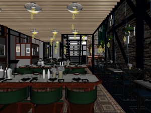 restaurant teahouse cafe drinks clubhouse 94 3D मॉडल