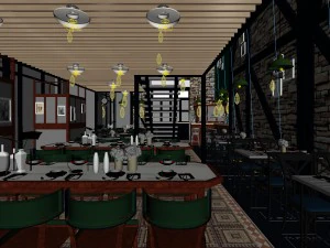 restaurant teahouse cafe drinks clubhouse 94 3D Model