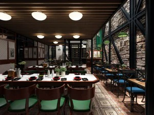 restaurant teahouse cafe drinks clubhouse 94 3D Model