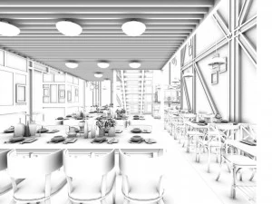 restaurant teahouse cafe drinks clubhouse 94 3D Model