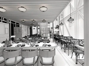 restaurant teahouse cafe drinks clubhouse 94 3D Model