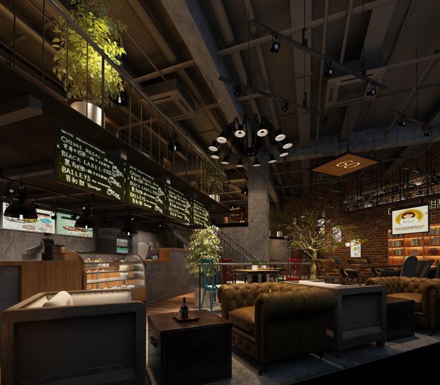restaurant teahouse cafe drinks clubhouse 95 Modello 3D .c4d .max .obj .3ds .fbx .stl .blend 