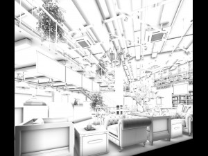 restaurant teahouse cafe drinks clubhouse 95 Modello 3D