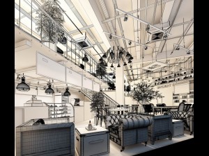 restaurant teahouse cafe drinks clubhouse 95 Modello 3D