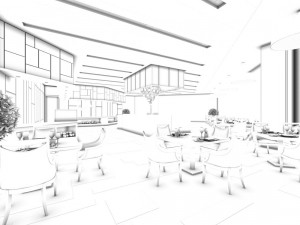 restaurant teahouse cafe drinks clubhouse 96 3D Model