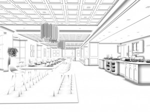 restaurant teahouse cafe drinks clubhouse 100 3D Model