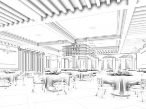 restaurant teahouse cafe drinks clubhouse 104 3D Model