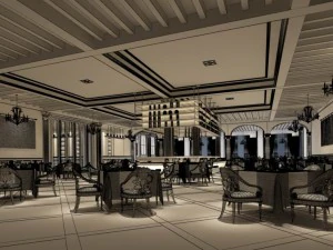 restaurant teahouse cafe drinks clubhouse 104 3D Model