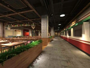 restaurante casa de ch&aacute; caf&eacute; bebidas clube 106 Modelo 3D