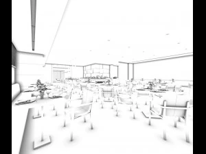 restaurant teahouse cafe drinks clubhouse 107 3D Model