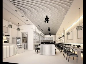restaurant teahouse cafe drinks clubhouse 108 3D Model