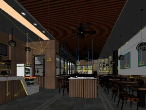 restaurant teahouse cafe drinks clubhouse 108 3D Model