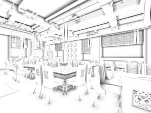 restaurant teahouse cafe drinks clubhouse 109 3D Model