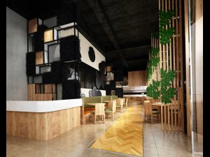 restaurante casa de ch&aacute; caf&eacute; bebidas clube 110 Modelo 3D