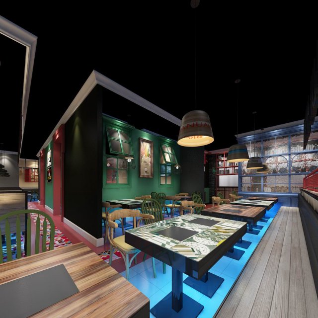 restaurant teahouse cafe drinks clubhouse 113 Modelo 3D .c4d .max .obj .3ds .fbx .stl .blend