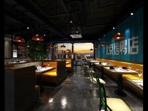 restaurante casa de t&eacute; cafeter&iacute;a bebidas casa club 114 Modelo 3D