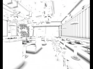 restaurant teahouse cafe drinks clubhouse 114 3D Model