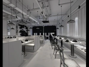 restaurant teahouse cafe drinks clubhouse 114 3D Model