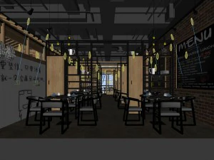 restaurant teahouse cafe drinks clubhouse 115 3D Model