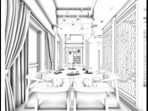 restaurant teahouse cafe drinks clubhouse 115 3D Model