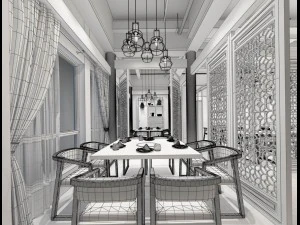 restaurant teahouse cafe drinks clubhouse 115 3D Model