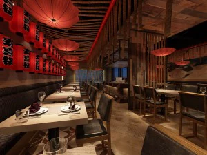 restaurante casa de ch&aacute; caf&eacute; bebidas clube 117 Modelo 3D