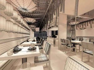 Restaurant Teehaus Caf&eacute; Getr&auml;nke Clubhaus 117 3D Modell