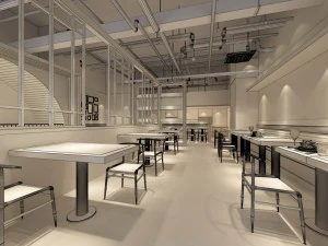 Restaurant Teehaus Caf&eacute; Getr&auml;nke Clubhaus 117 3D Modell