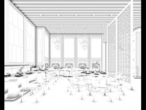 restaurant teahouse cafe drinks clubhouse 119 3D Model