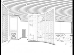 restaurant teahouse cafe drinks clubhouse 119 3D Model