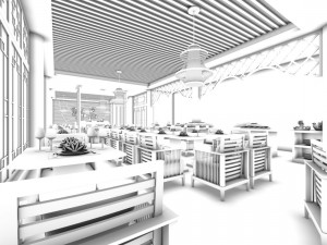 restaurant teahouse cafe drinks clubhouse 120 3D Model