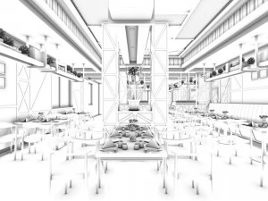 restaurant teahouse cafe drinks clubhouse 121 3D Model