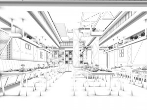 restaurant teahouse cafe drinks clubhouse 121 Modello 3D