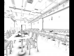 restaurant teahouse cafe drinks clubhouse 122 Modèle 3D