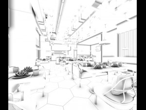 restaurant teahouse cafe drinks clubhouse 125 3D Model