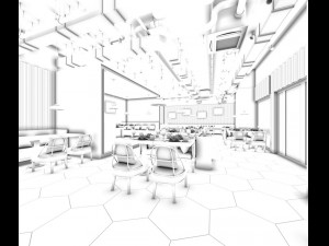 restaurant teahouse cafe drinks clubhouse 125 3D Model