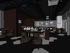 restaurant teahouse cafe drinks clubhouse 125 3D Model
