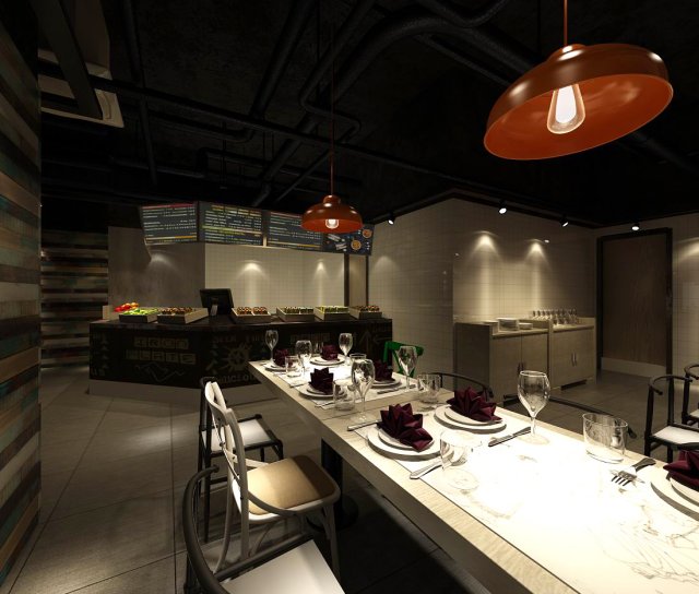 restaurant teahouse cafe drinks clubhouse 126 3D Model .c4d .max .obj .3ds .fbx .stl .blend
