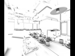 restaurant teahouse cafe drinks clubhouse 126 3D Model