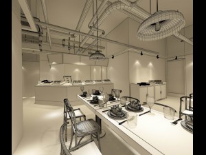 restaurant teahouse cafe drinks clubhouse 126 3D Model