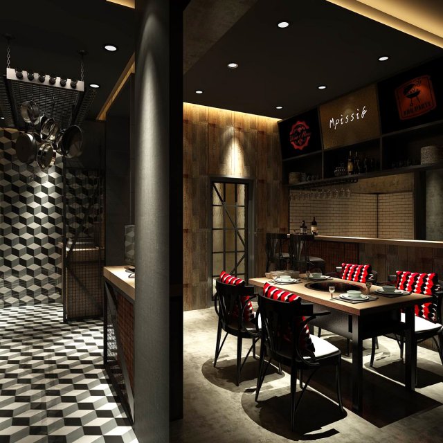 restaurant teahouse cafe drinks clubhouse 127 3D मॉडल .c4d .max .obj .3ds .fbx .stl .blend 